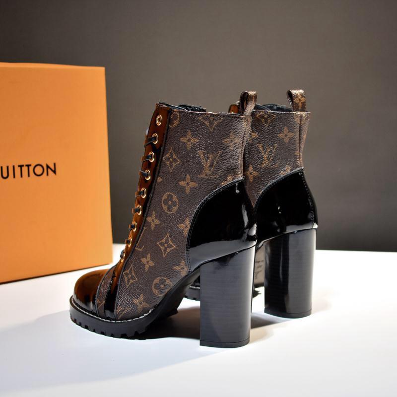 Monogram Luxe Lace-Up Ankle Boots