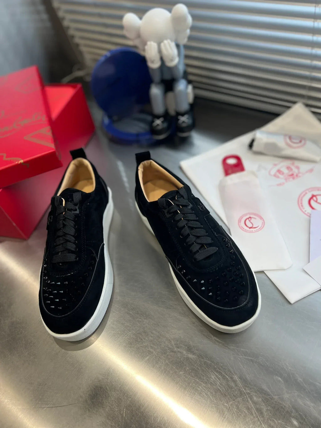 Low-Cut Studded Sneakers