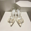 Silk Boww Crystal Heels