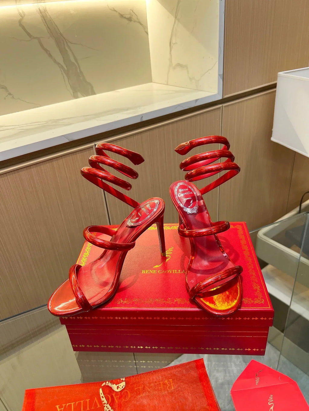 Velvet Snake Crystal Sandals