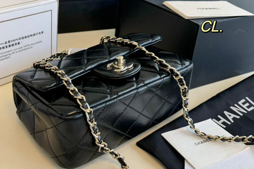 Mini Quilted Chain Top-Handle Bag