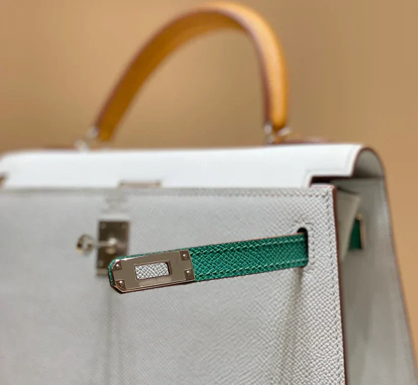 Tricolor Leather Bag 28